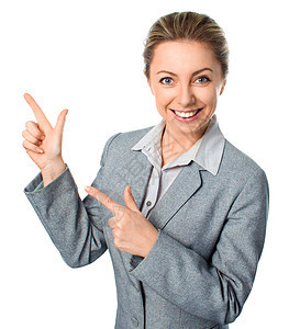 女商务人士在抛开广告商业手势成人白色女士手指商务女性雇主图片