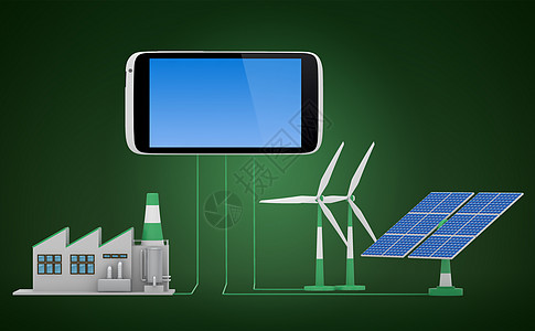 生态友好概念回收手机绿色能源网络环保环境生物控制技术图片
