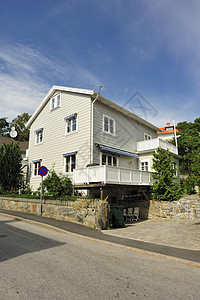 瑞典语住房白色国家乡村田园结构建筑植物水平住宅小屋图片