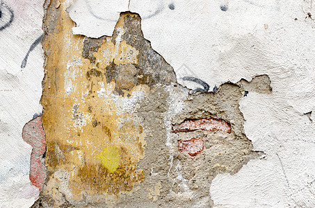 破碎的混凝土旧墙壁纹理背景风化艺术石头地面材料建筑水泥框架建筑学划伤图片
