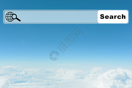 带浏览器的蓝天空背景背景图片