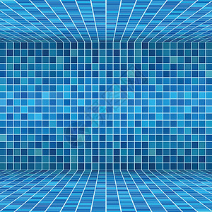 蓝陶瓷瓷瓷砖插图地面蓝色制品浴室艺术墙纸正方形马赛克白色图片
