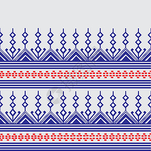 泰 泰国情况泰国模式蕾丝花边纺织品围裙别针蓝色植物红色材料正方形图片