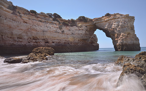 阿尔加维海滩自然拱门图片