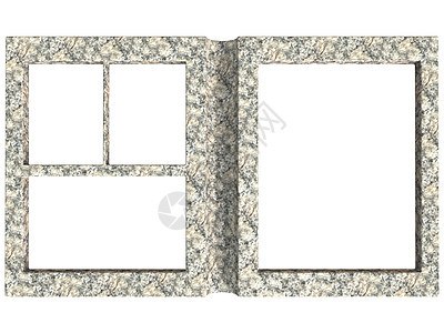 灰色的图纸折叠光框架书风格打印石头长方形装饰摄影剪裁艺术材料白色背景图片