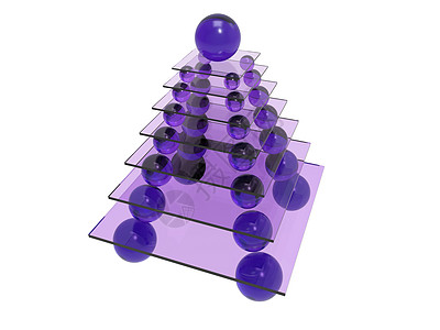 紫色的抽象三维金字塔图片