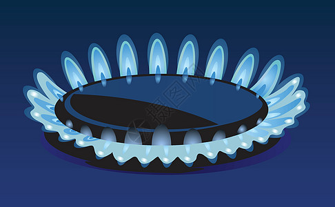 燃气火焰丙烷器具蓝色厨房圆圈燃料甲烷力量家庭烤箱图片