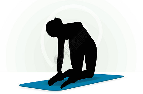 瑜伽在白色背景上显得孤立消耗班级锻炼女性体育锻炼姿势体力黑色男人控制图片