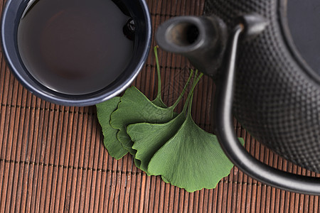 鸡果茶专注银杏叶自然药物能力饮料草药福利治疗植物图片