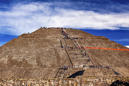 登山的太阳寺庙 墨西哥墨西哥城金字塔废墟石头风景全景建筑学旅游街道地标遗产图片