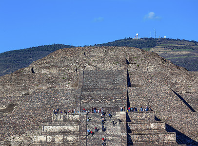 月球金字塔Teotihuacan废墟文化金字塔风景遗产寺庙旅游建筑学建筑物大街图片