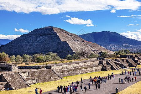 墨西哥城太阳Teotihuacan死寺大道图片