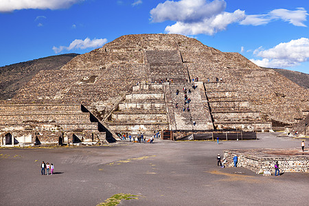 月球金字塔Teotihuacan寺庙全景废墟地标考古学建筑学金字塔文化大街遗产图片