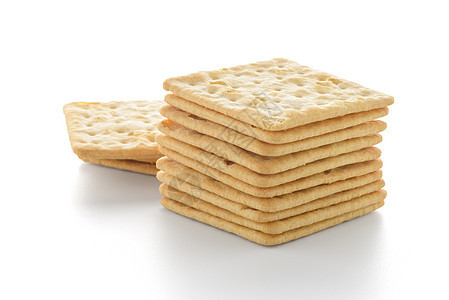 Cracker 裂开器盐渍饼干小麦早餐宏观饮食黄色棕色正方形长方形图片