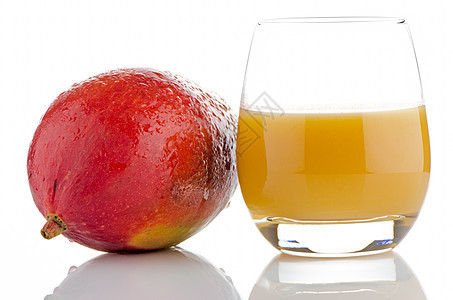 新鲜芒果汁果味热带水果服务甜点液体橙子奶油状水壶异国图片