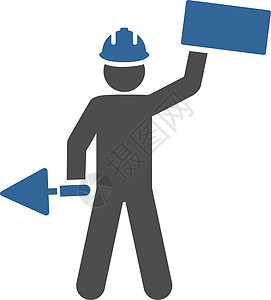 Basic 普通图标集中的构建器图标男人头盔建设者石匠灰色木匠工人工业建筑师职业图片