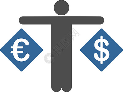 商务双色套装中的货币比较图标市场男人用户平衡经济薪水电子商务股市银行人士图片