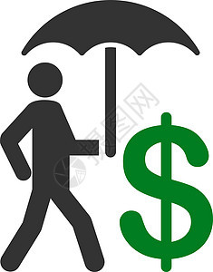 来自的伞状图标注意力安全风暴下雨阳伞绿色气象警告字形配饰图片