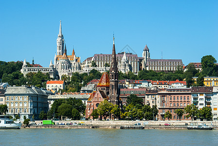 匈牙利布达佩斯渔民堡垒的全景观 匈牙利布达佩斯图片