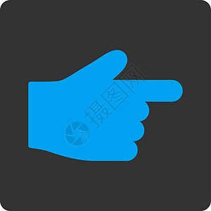 平淡蓝色和灰色均指偶点图标指针字形光标棕榈作品拇指导航手指手势图片