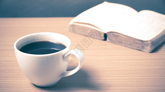 带咖啡的打开书饮料商业杯子木头飞碟咖啡店教育写作黑色日记图片