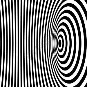 黑色和白色抽象条纹背景 光学艺术漩涡洞察力运动环形海浪插图打印催眠技术风格图片
