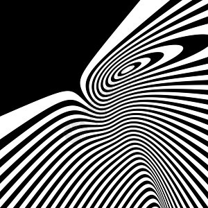 带有光学幻觉的模型 黑白背景海浪流动洞察力装饰条纹眩晕力量插图想像力催眠图片