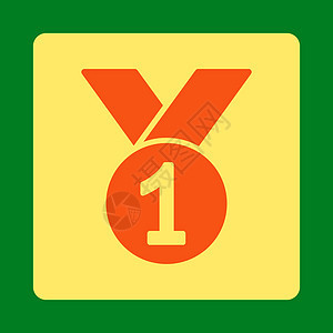 颁奖按钮覆盖彩色集成的金奖章图标运动勋章领导者证书评分邮票金子文凭标签绿色背景图片
