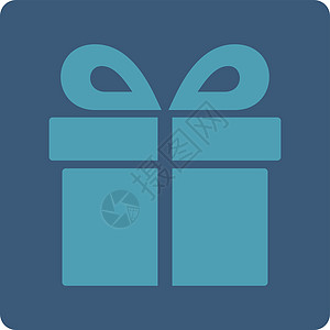 从授奖按钮覆盖颜色集当前图标展示丝带包装生日优胜者生日礼物产品盒子蓝色字形图片