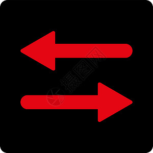 水平平压强化红色和黑颜色四面形按键全环方法交换字形箭头镜子字拖水平地同步图片