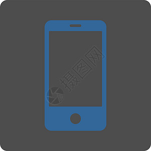 平装智能手机的钴和灰色圆形按键技术屏幕展示字形短信监视器棕榈电话电讯电脑图片