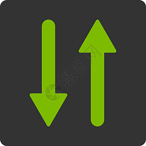 垂直平面生态绿色和灰色绿颜色四环键交换光标字拖指针导航同步字形运动变体方法倒置图片