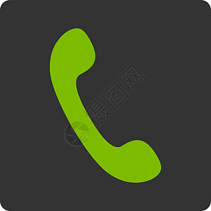 绿色和灰色双环按键电话平板字形戒指电讯电话号码拨号扬声器热线图标讲话图片