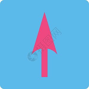 箭头轴Y平平粉色和蓝色光标坐标穿透力生长指针箭头导航背景图片