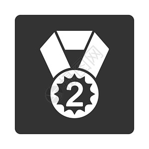 颁奖按钮覆盖颜色集第二位图标字形运动徽章奖章荣誉海豹证书邮票竞赛质量图片