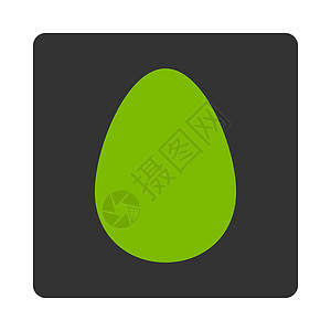 鸡蛋平面生态绿色和灰色食物形式数字早餐图标细胞背景图片