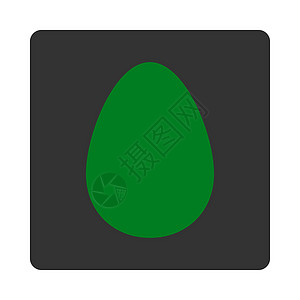 鸡蛋平面绿色和灰色图标细胞数字食物形式早餐图片