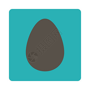鸡蛋平面灰色和青青色早餐数字细胞图标形式青色食物图片