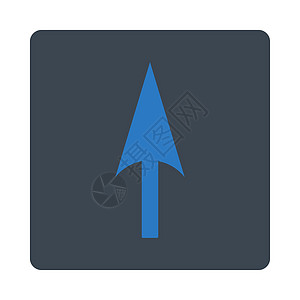 箭头 Axis Y 平平平滑的蓝色光色坐标穿透力指针光标导航箭头轴生长背景图片