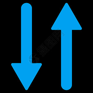 垂直平面蓝色图标 V背景倒置方法导航指针箭头光标字拖黑色交换图片