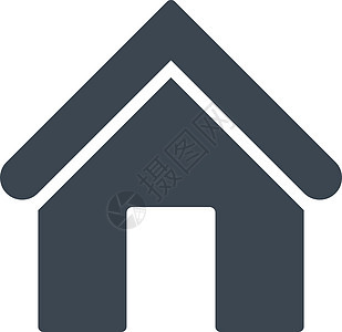 家平平平滑的蓝色图标公寓不动产财产家园房子商业抵押出生地车库字形图片