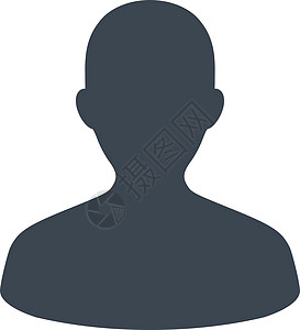 用户平平滑蓝色图标男人绅士成员男性男生顾客性格员工数字身体图片