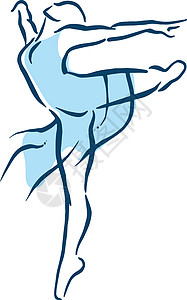 女性芭蕾舞女青少年演员蓝色女士芭蕾舞女孩舞蹈图片