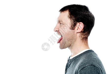 人把他的舌头伸出来背景图片