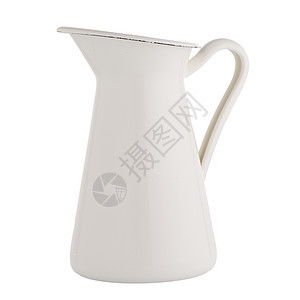 白陶瓷投手水壶陶器杯子牛奶厨具商品盘子拿铁早餐玻璃图片