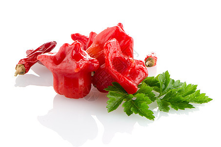 红胡椒闭合辣椒美食白色沙拉饮食烹饪绿色香肠蔬菜红色图片