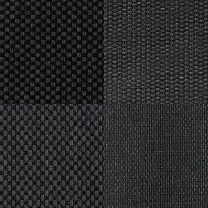 一组黑织物样本工艺海报餐垫黑色塑料树脂编织棕色材料水平图片