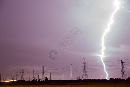 墨西哥湾大闪电博尔特打击暴风雨天气蓝色电力危险震惊闪光暴雨天空雷雨螺栓图片