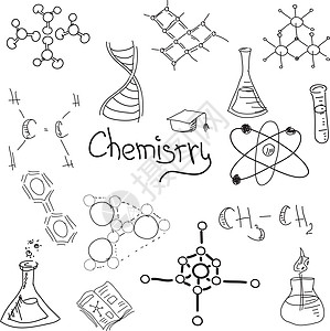 含有白色公式的化学符号 矢量插图图片