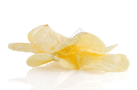 土豆薯片盐渍油炸芯片派对筹码波纹黄色白色美食小吃图片